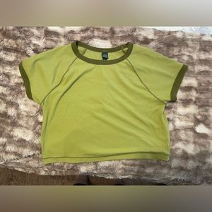 Green crop top